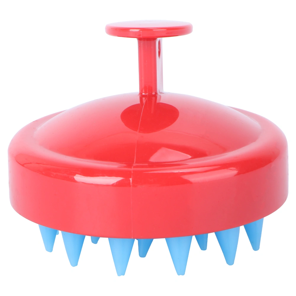 Round Anti Scalp Massage Comb For Hair Silicone Massage Brush(Red)