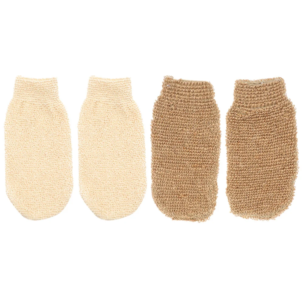 4Pcs Bathing Gloves Exfoliating Gloves Rich Foaming Gloves Comfortable Bathing Gloves Bath Supplies