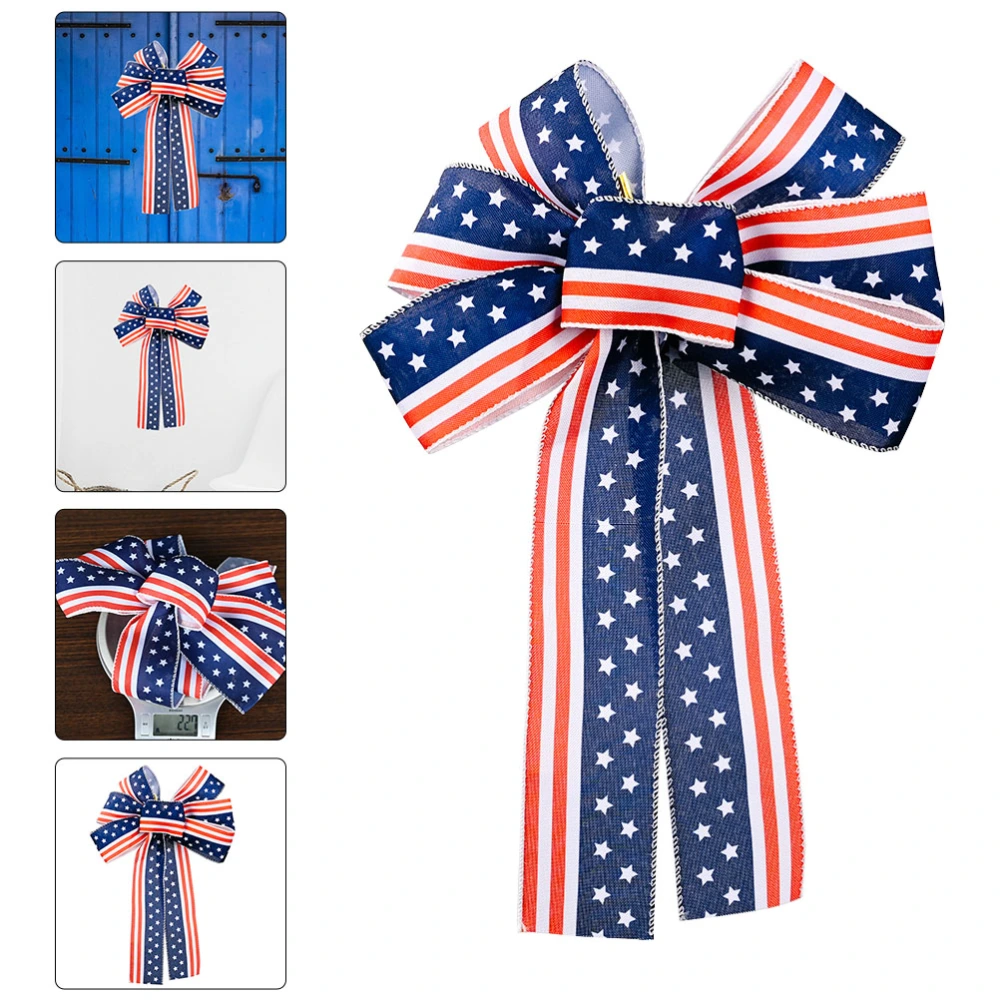 1pc Independence Day Decorative Bowknot Patriotic Festival Prop (Colorful)