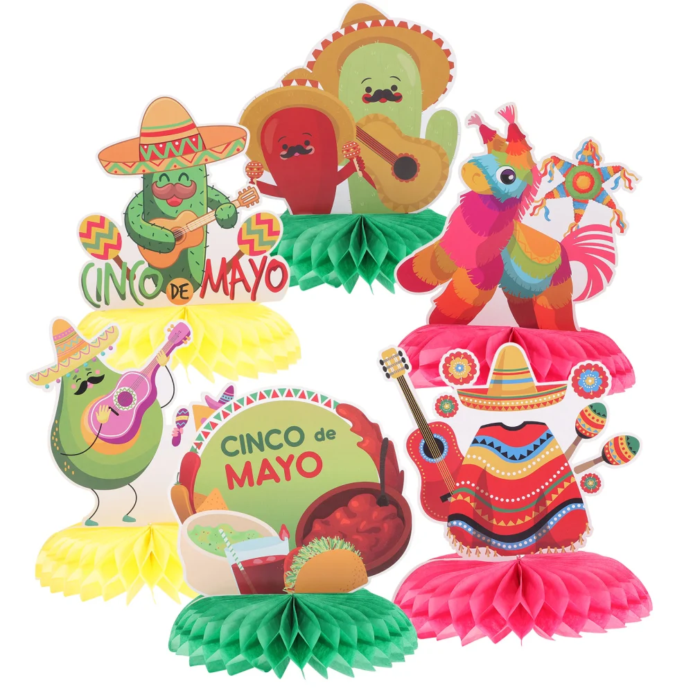 1 Set Honeycomb Centerpieces Carnival Party Decorations Mexican Fiesta Ornaments