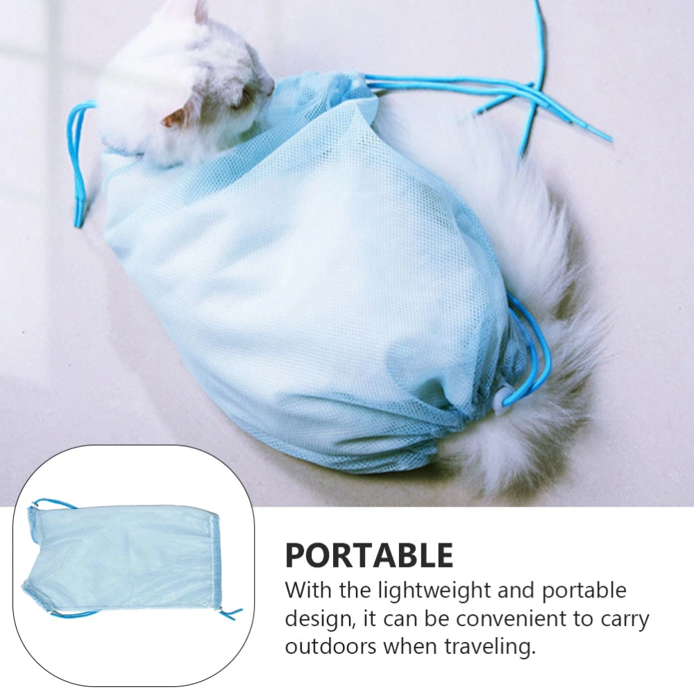 Household Cat Shower Bag Polyester Cat Bathing Bag Wear-resistant Cat Washing Bag