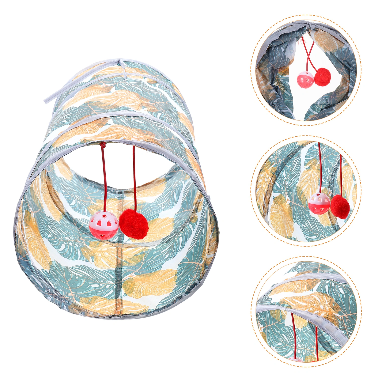Foldable Cat Tunnel Home Cat Tunnel Toy Indoor Kitten Tunnel Polyester Cat Tunnel
