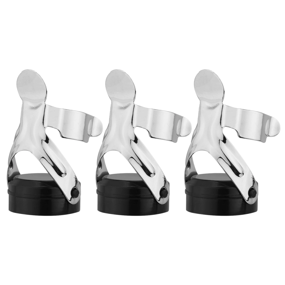 3pcs Stainless Steel Champagne Wine Stopper Bottle Sealer for Champagne