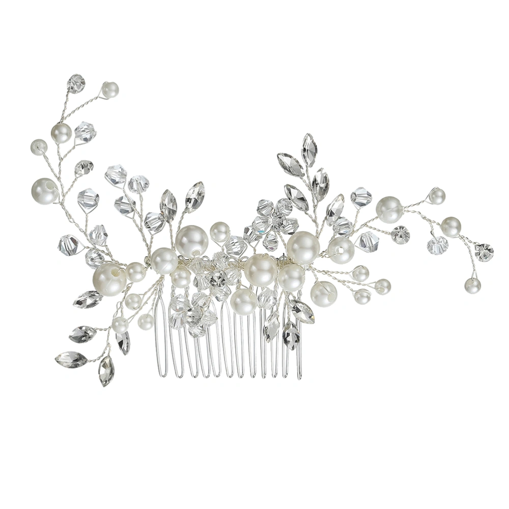 1pc Sweet Charming Hair Supply Bridal Hair Ornament Graceful Comb (Silver)