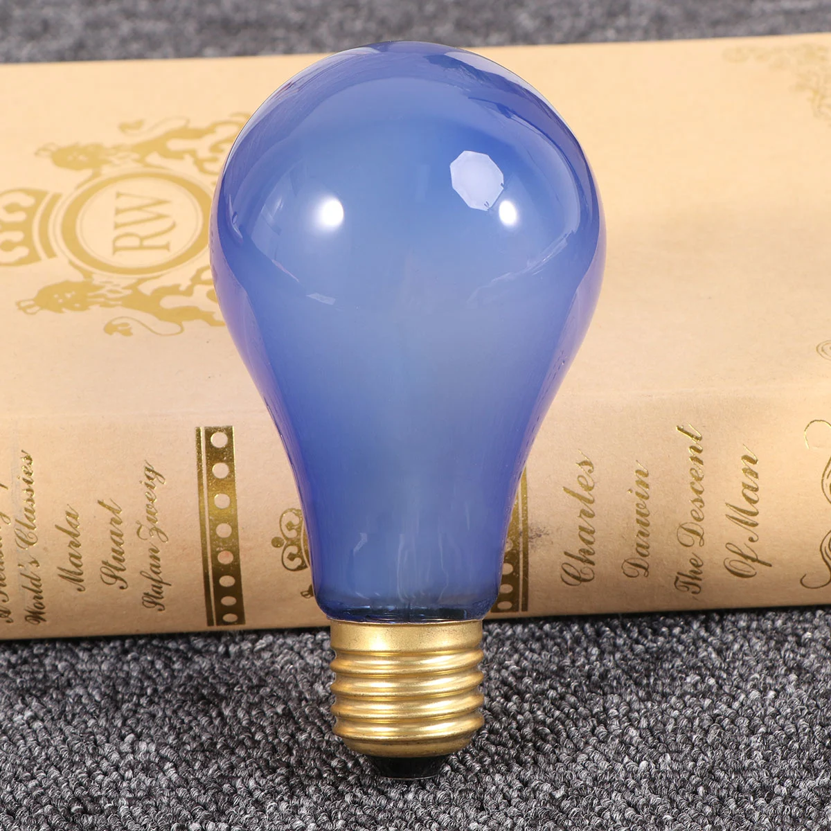 40W Blue Glass Heating Lamp Bulb Light Bulb for Reptiles Pet Heating Bulb (Blue)