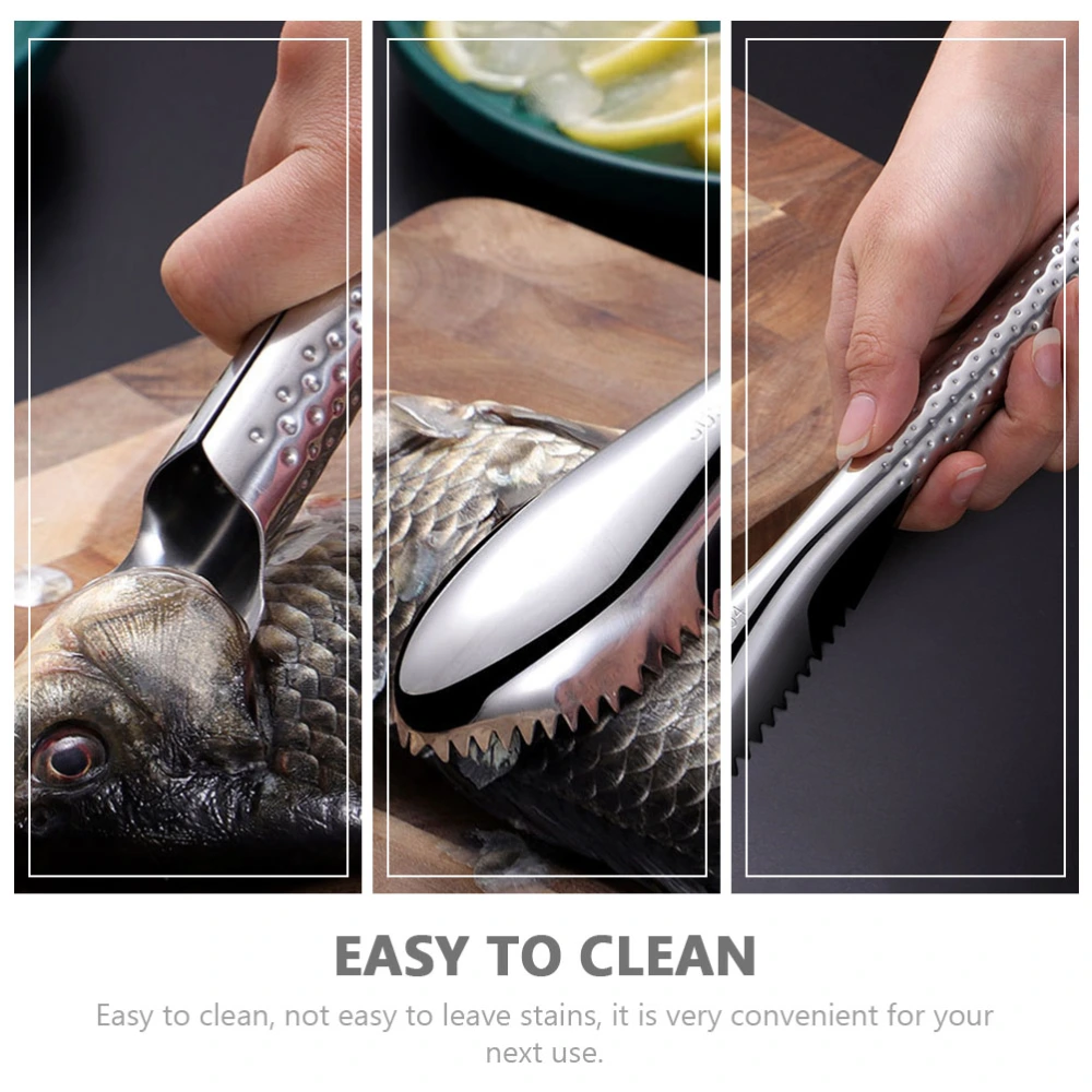 Stainless Steel Fish Scaler Fish Scale Remover Kitchen Fish Scale Cleaner Household Fish Scaler