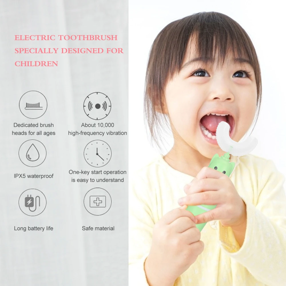 1 Set U-shaped Children Toothbrush Mouth Care Tooth Brush Tooth Cleaning Brush