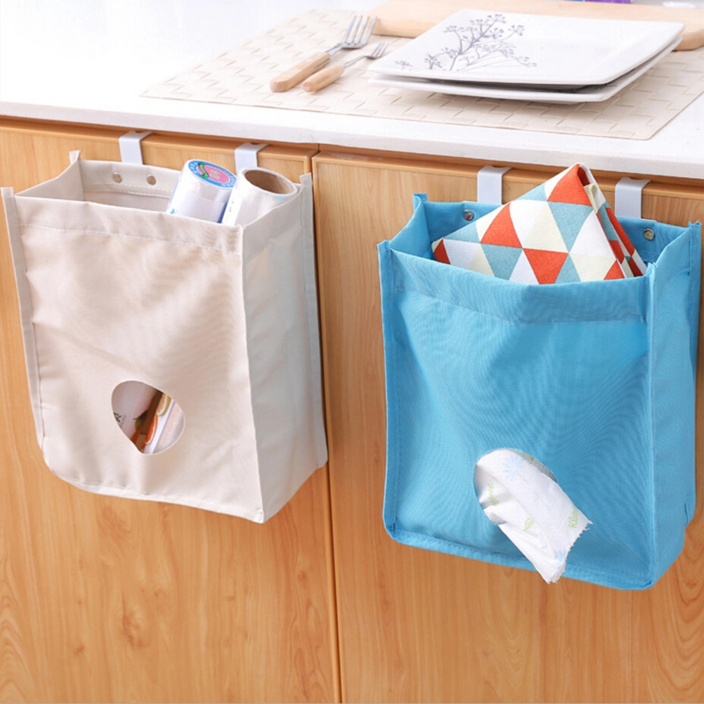 Oxford Multifunction Hanging Storage Bag for Garbage Pouch Gloves Sock Kitchen (White)