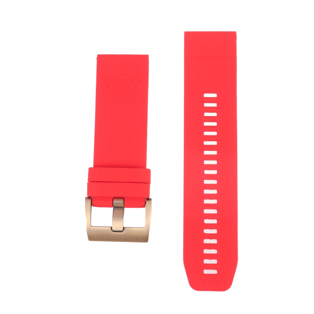 Watch Band Strap Replacement Silicone Watchstrap Fashion Wristband Bracelet Strap Compatible for Garmin fenix 5X 3 3HR (Red)