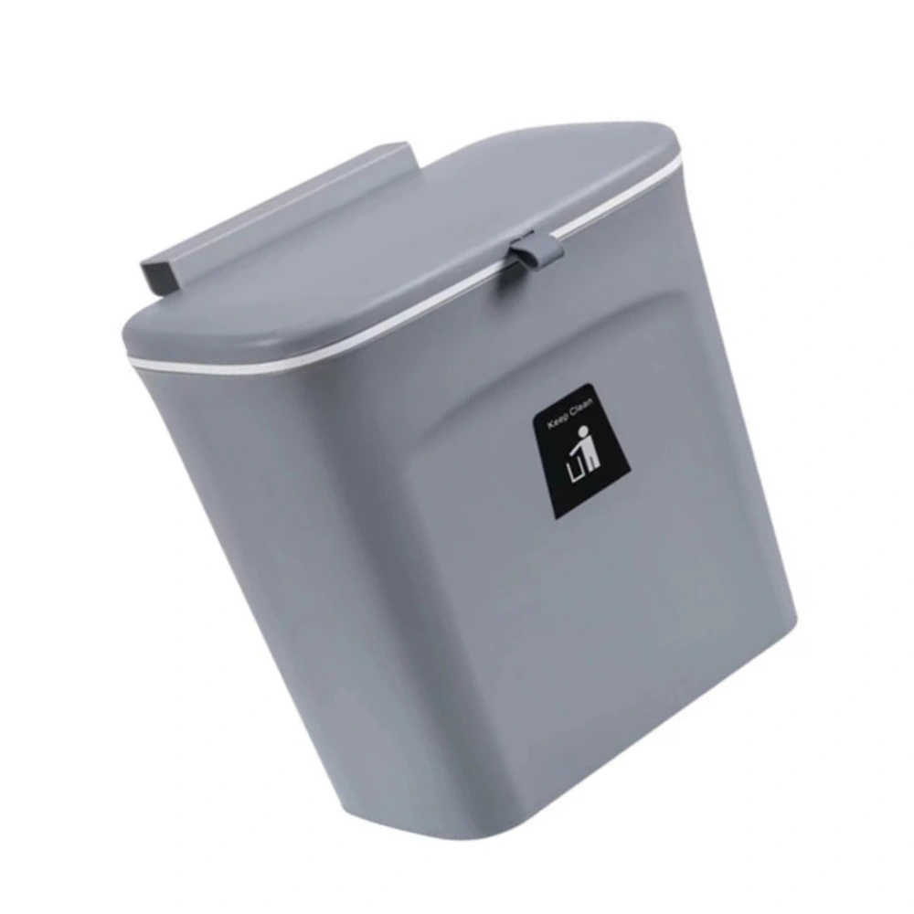 Wall Mount Trash Can with Lid Kitchen Cabinet Hanging Trash Can Wastebasket