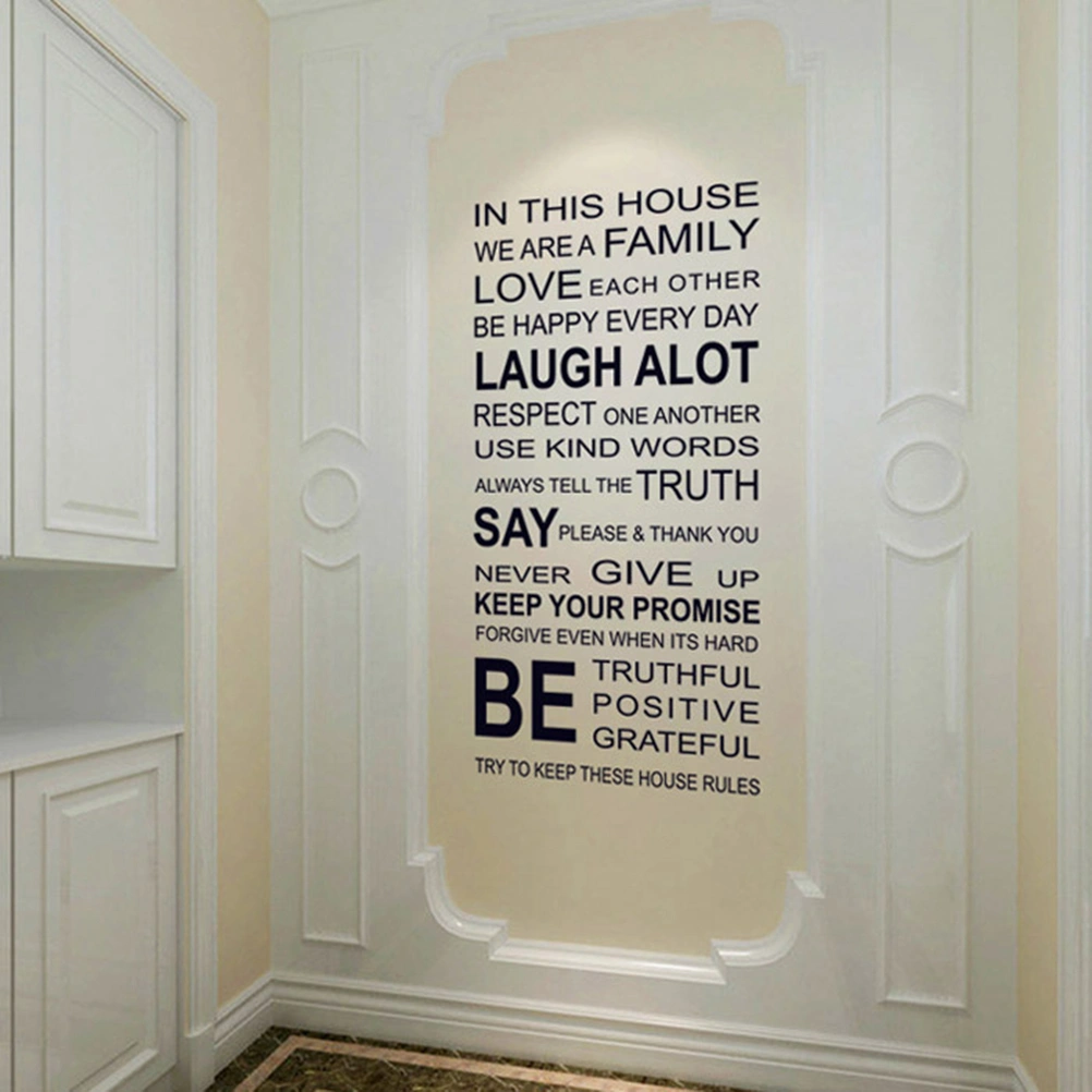 We Are Family Quote English Letter Removable Mural Wall Stickers Wall Decal for Living Room Bedroom Home Decor