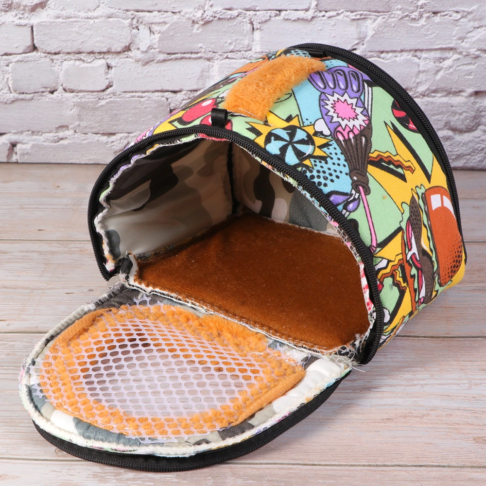 Creative Portable Hamster Pet Carrier Round Outdoor Travel Pet Storage Bag Size M