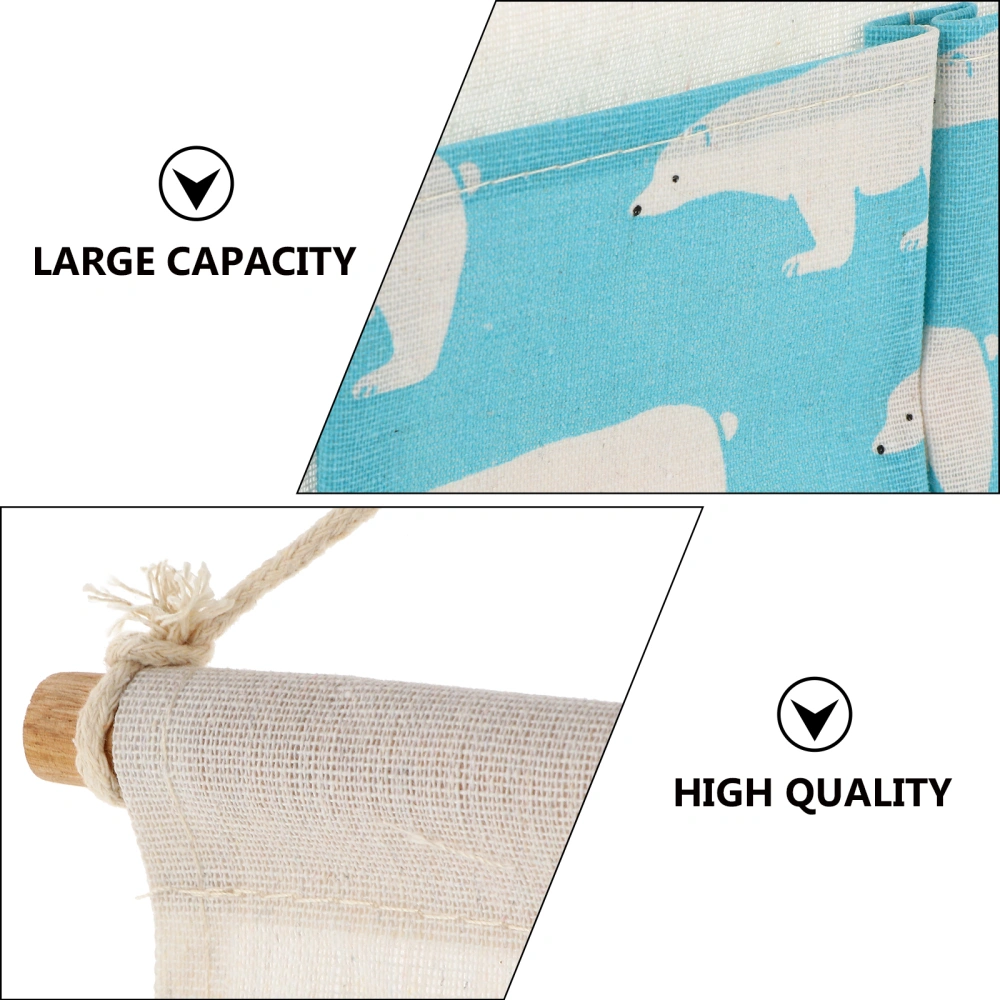 7 Pockets Door Storage Bag Cotton and Linen Wall Hanging Storage Bag (2 Hooks)