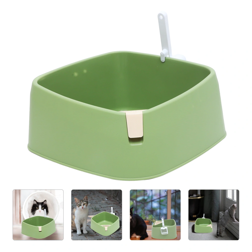 1Pc Semi-Closed Pet Litter Box Spill Prevention Litter Case (Random Color)