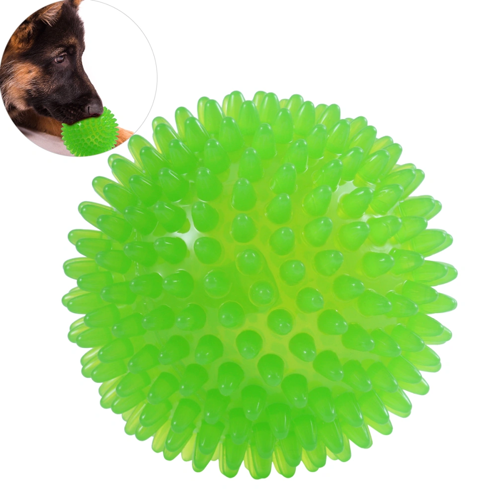 UEETEK 10cm Dog Toy Squeakers Indestructible Ball with High Bounce for Small Medium Aggressive Chewers (Green)