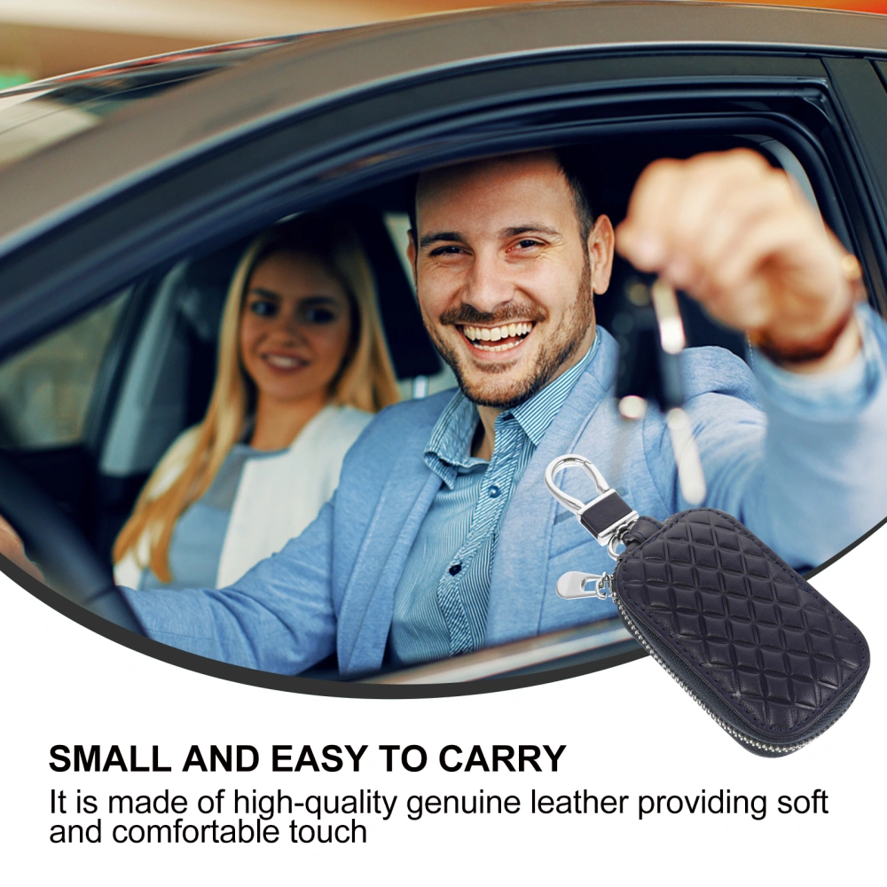 1Pc Genuine Leather Car Key Case Cover Car Protective Cover