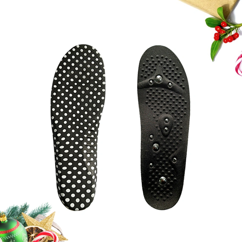 1 Pair of Massage Insoles Magnetic Treatment Arch Support Insoles Sports Shoe Cushion - Size L