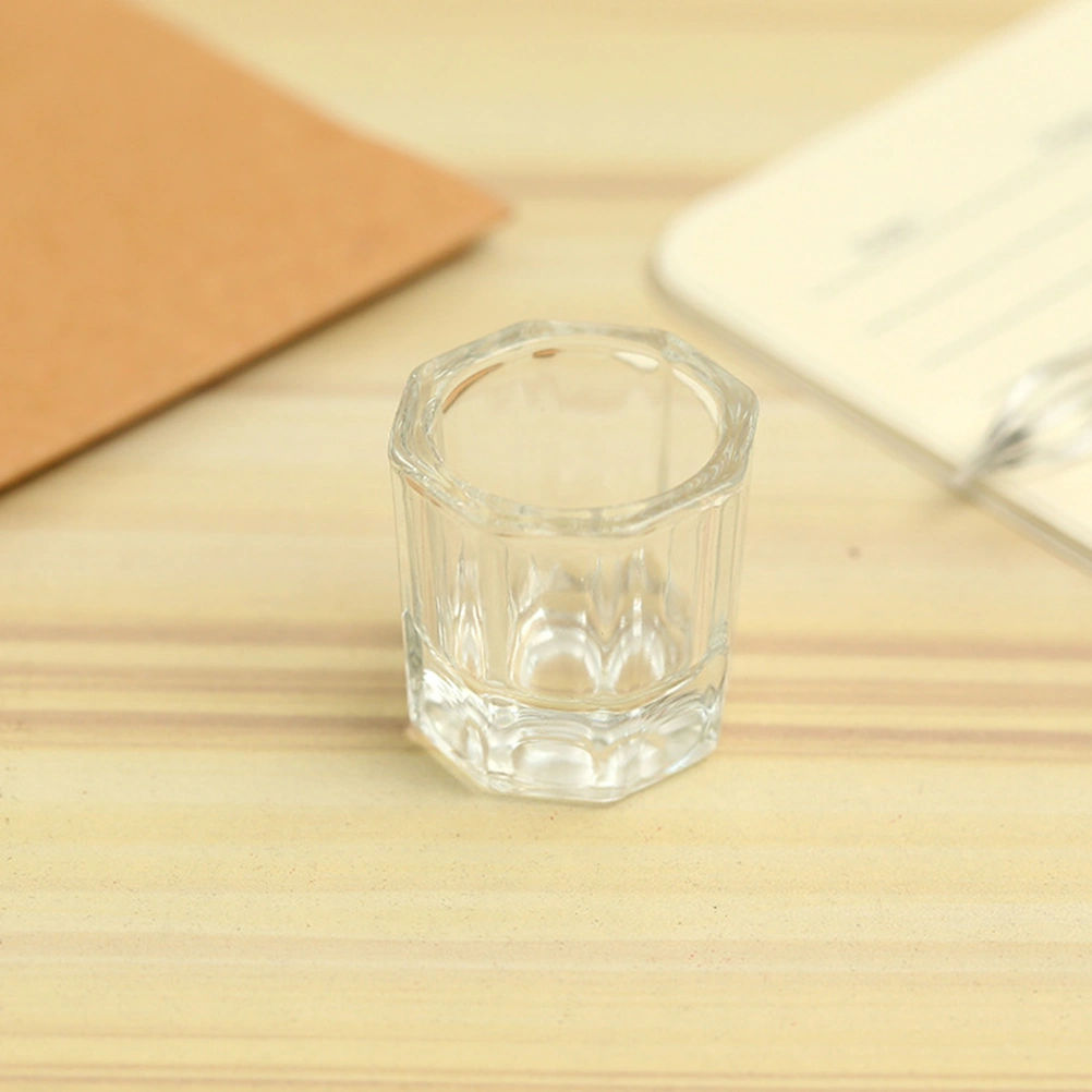 8Pcs Manicure Glass Cups Practical Manicure Liquid Cups Pen Washing Cups