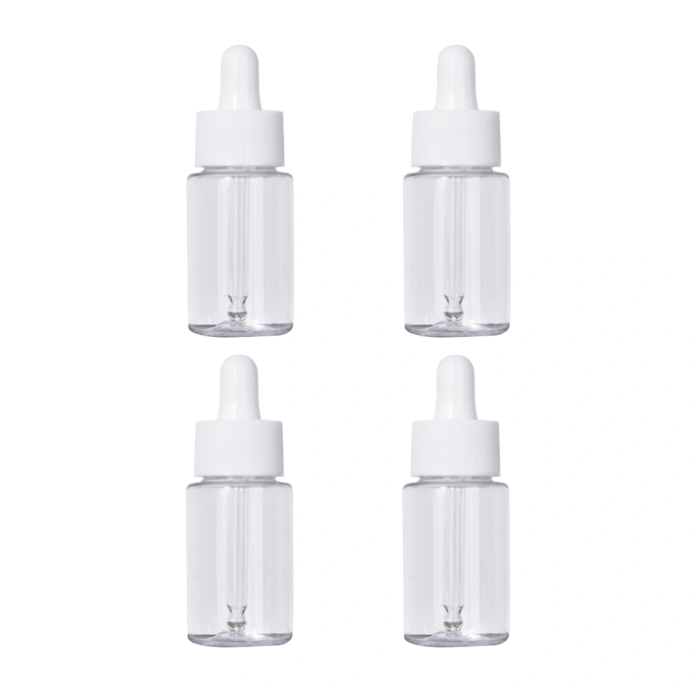 4pcs Dropper Glass Empty Bottles Transparent Sub Bottle for Essential Oil Cosmetics (80ml)