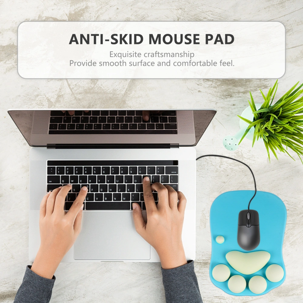 Mouse Pad Wrist Rest Cat Paw Shape Wrist Support Mouse Mat Computer Supply