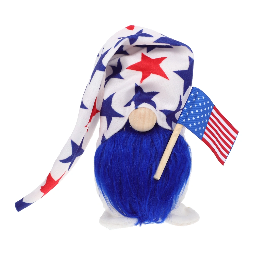 4th of July Stocky Gnome Decor Independence Day Dwarf Adornment Decoration