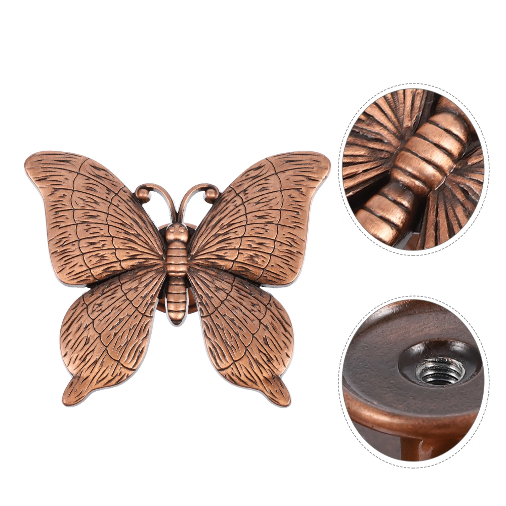 2pcs Butterflies Shaped Alloy Cupboard Cabinet Drawer Door Knobs Pull Handles