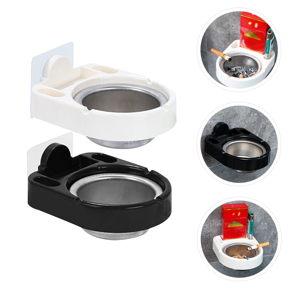 2pcs Wall Mounted Ashtray Household Cigarette Ashtray Holder for Toilet