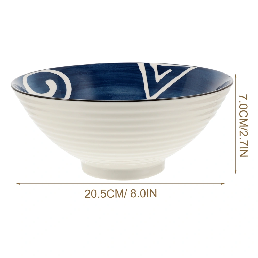 1 Pc 8-inch Household Noodle Bowl Nonslip Dumpling Bowl Adorable Rice Bowl