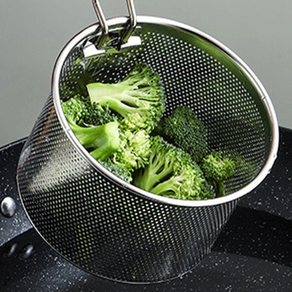 Household Fry Basket Stainless Steel Food Frying Basket Deep Fry Basket Handheld Fry Basket