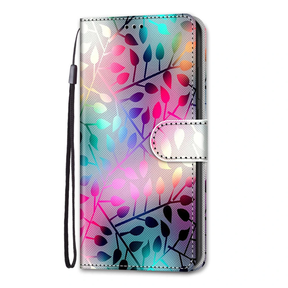 Anti-collision Painted PU Phone Case with Cards Slot Compatible with 13 mini