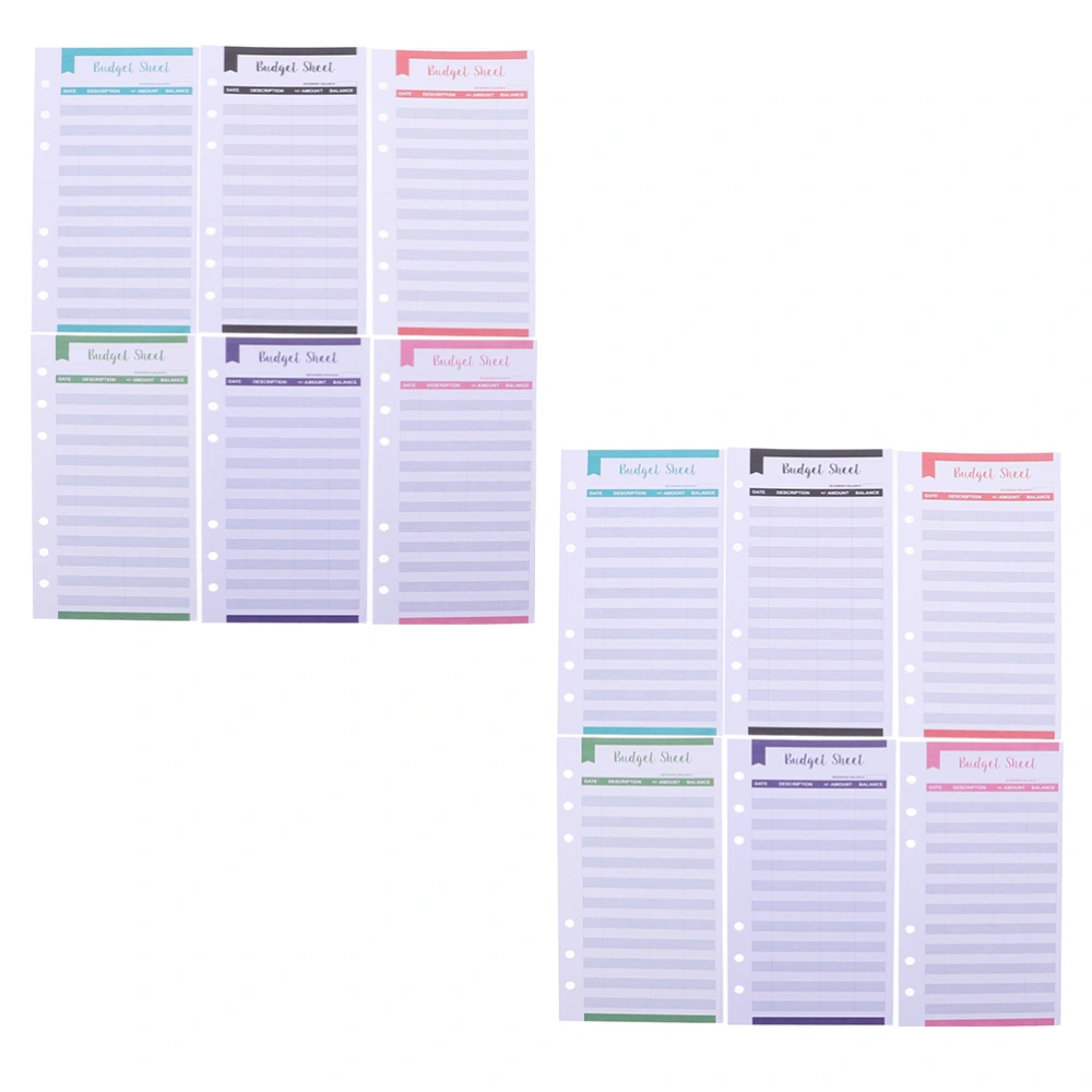 24Pcs Household Budget Planners Convenient Budget Papers Portable Budget Pads Budget Accessory