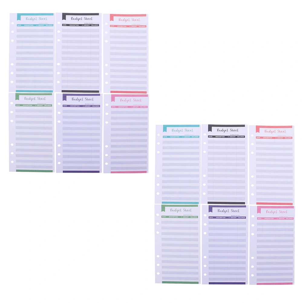 24Pcs Household Budget Planners Convenient Budget Papers Portable Budget Pads Budget Accessory