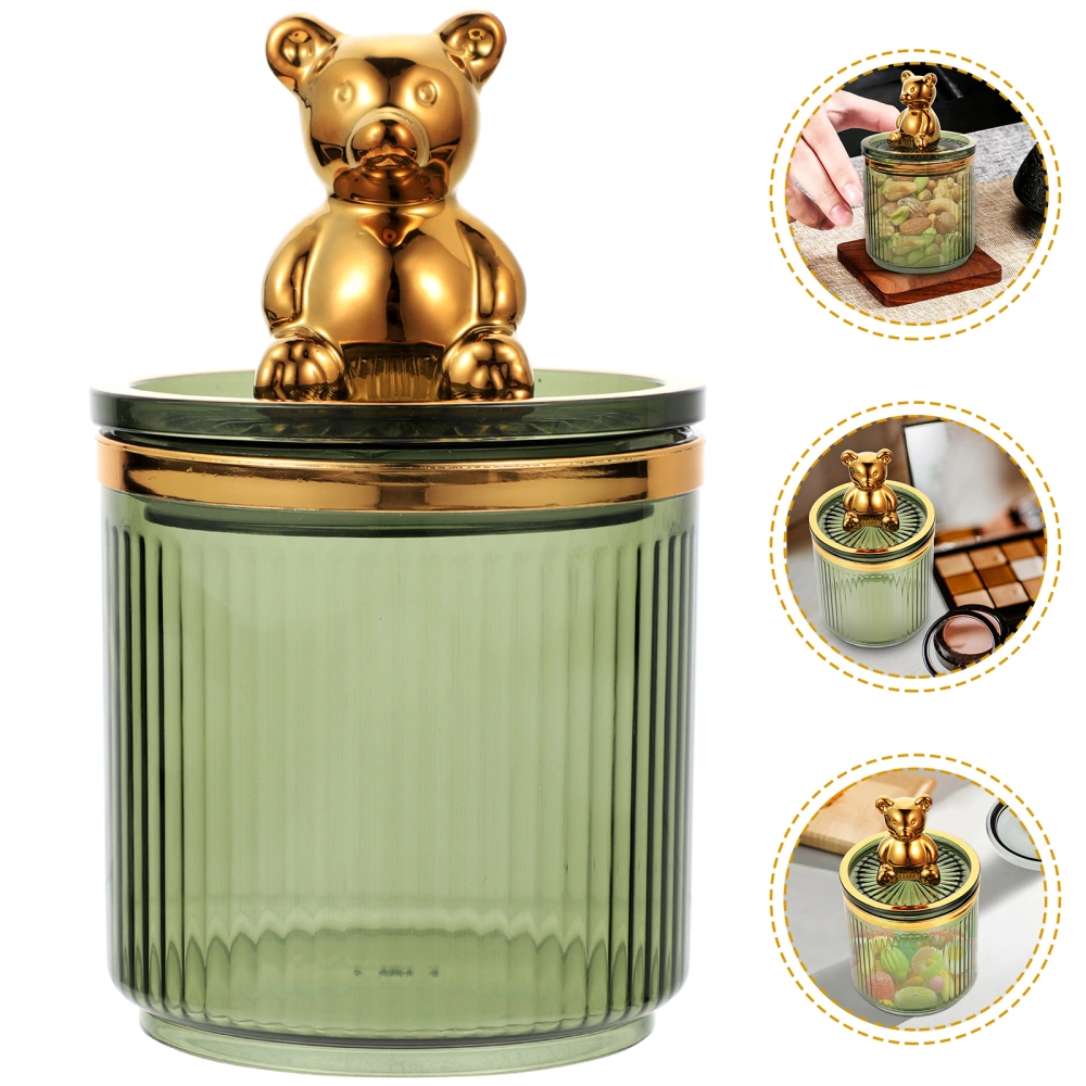 Bear Handle Holder Hair Clips Storage Can Grain Canister Empty Storage Bottle for Kitchen