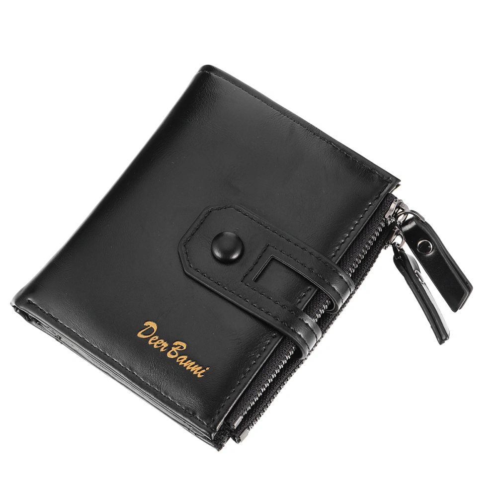 1pc Retro Wallet Multifunctional Male Wallet Portable Coin Purses Zipper Wallet