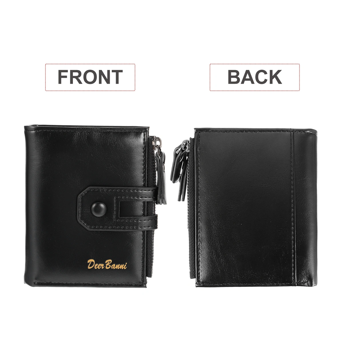 1pc Retro Wallet Multifunctional Male Wallet Portable Coin Purses Zipper Wallet