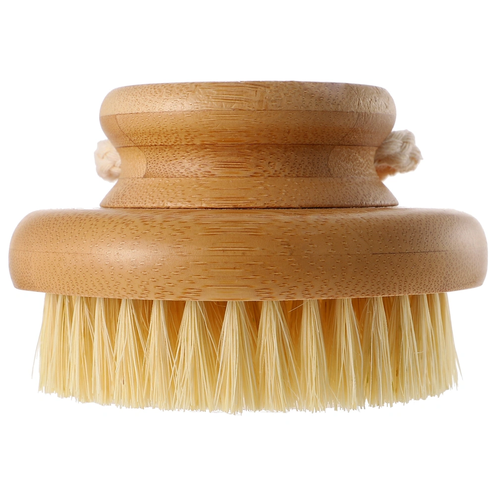 Bamboo Bath Brush Round Design Bath Brush Bathroom Skin Exfoliating Brush