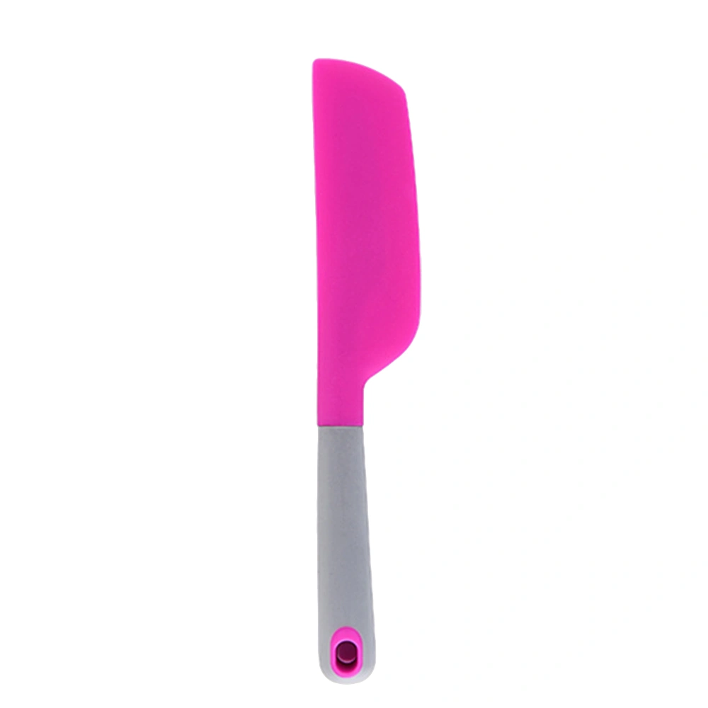 Portable Silicone Cake Cream Butter Spatula Scrapers Mixing Baking Cooking Tools (Magenta)