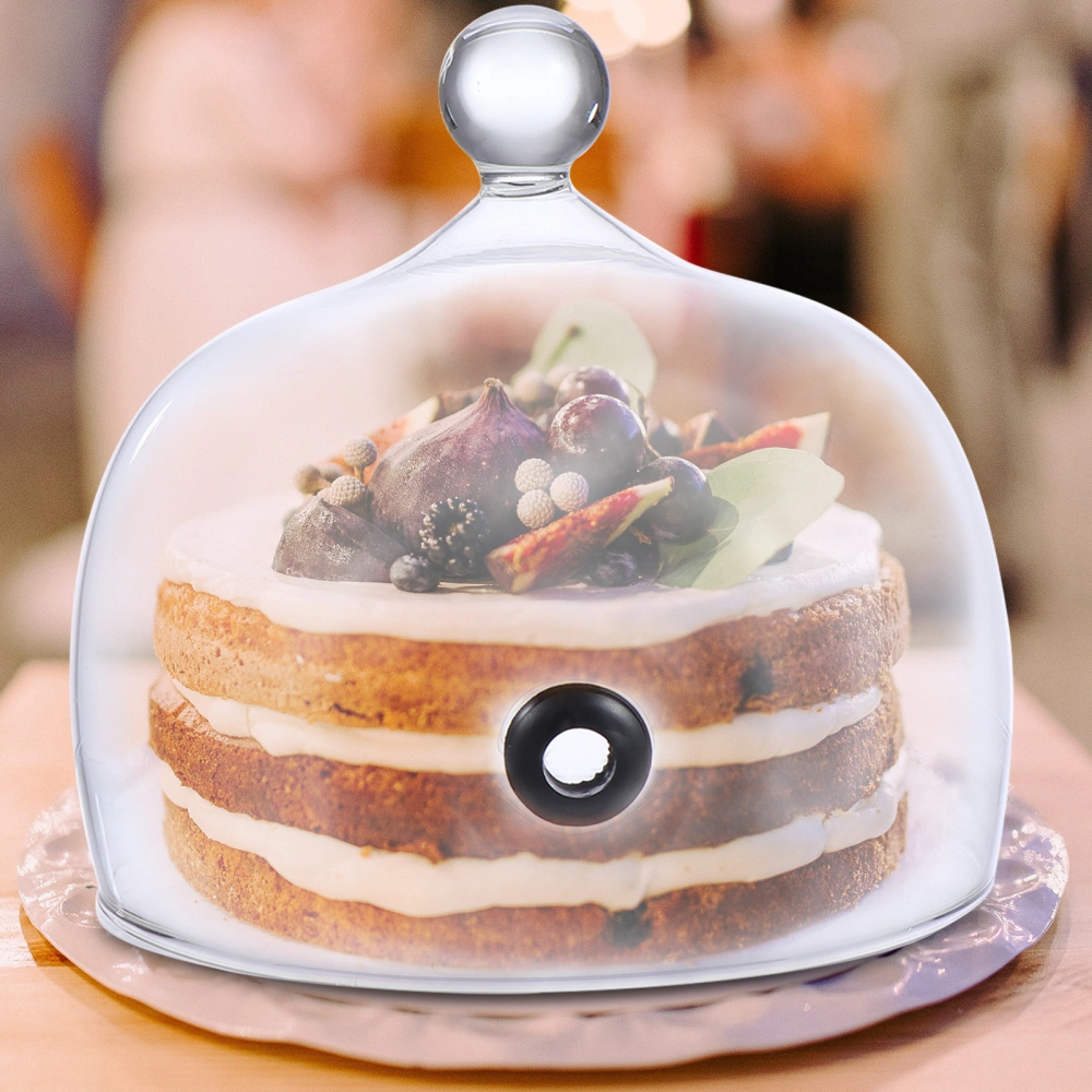 1 Pc Glass Cake Bread Display Cover Dessert Cloche Practical Dish Cover