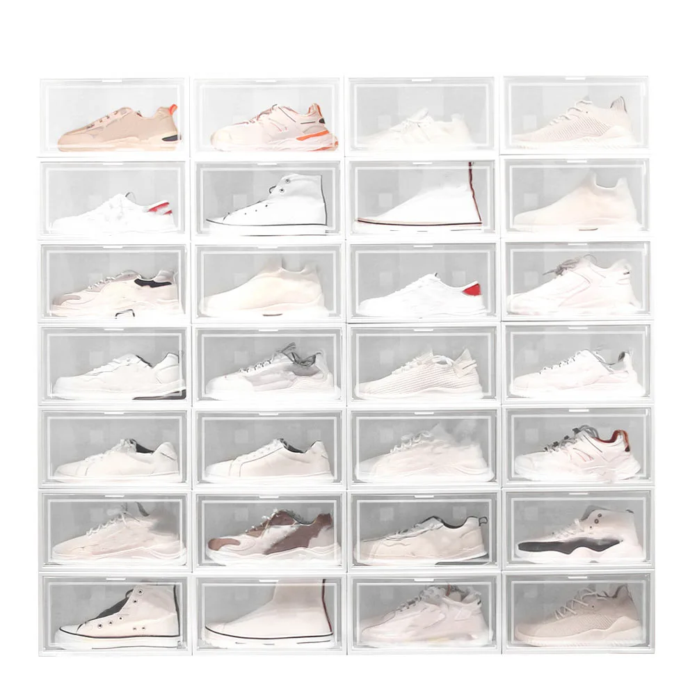 1Pc Household Storage Box Shoe Box Shoe Case Stackable Shoe Container for Home
