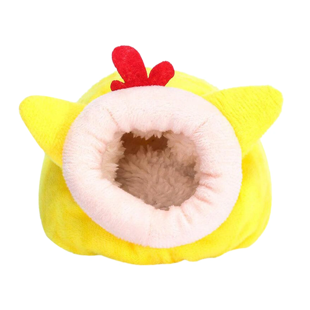 Mini Chicken Shape Pet Sleep Bed Winter Warm Pet Nest Pet Supplies for Hamster Hedgehog (Chicken, Size S)