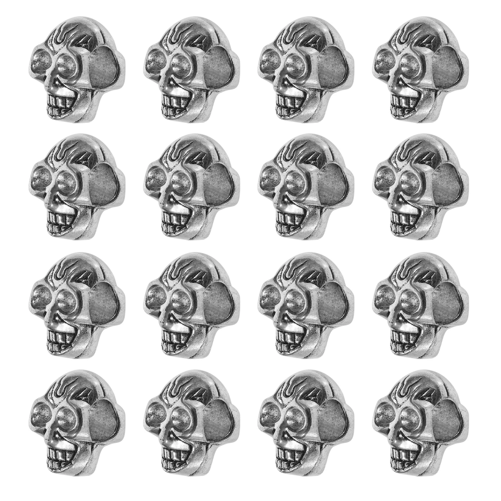 20pcs Alloy Skull Charms with Large Hole Pendants for Jewelries Making