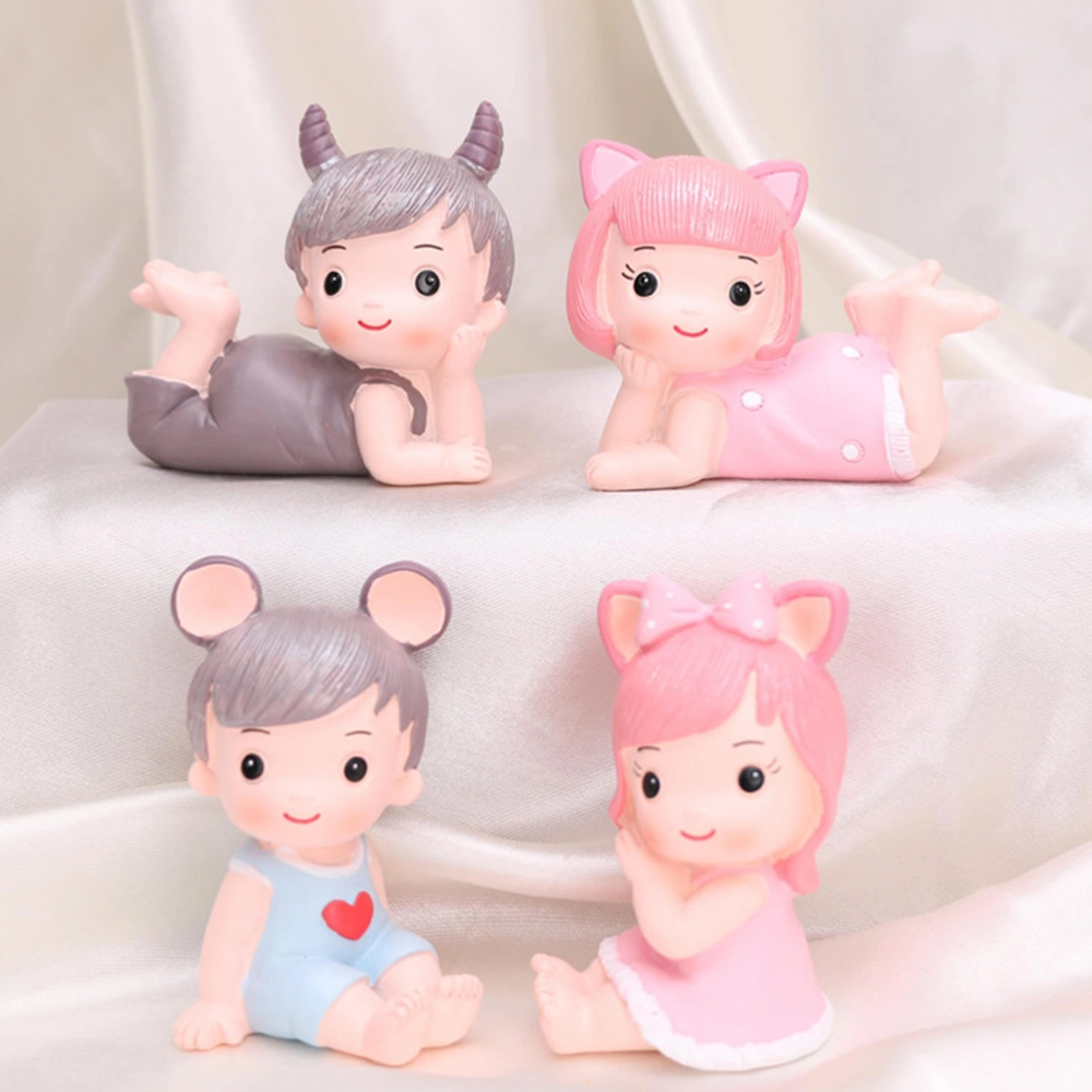 1Pc Adorable Cartoon Cake Topper Creative Cake Ornament Household Baking Topper