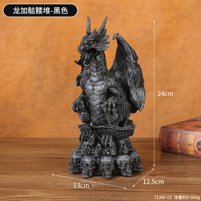 Horror Dragon Figurine Tabletop Decor Collectible Figurine Halloween Desktop Decoration