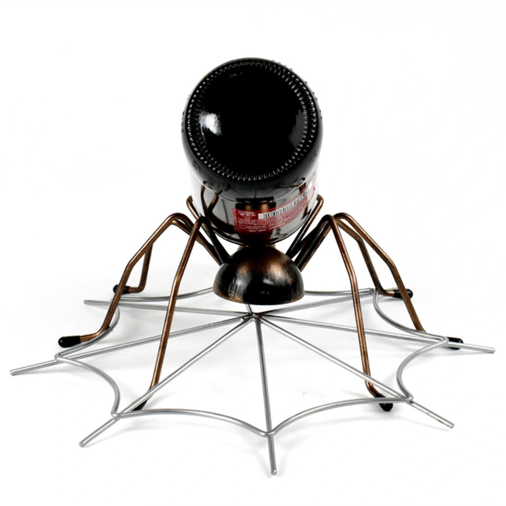 1pc Spider Design Wine Rack Iron Wine Stand Red Wine Display Bracket Wine Bottle Holder for Home Restaurant