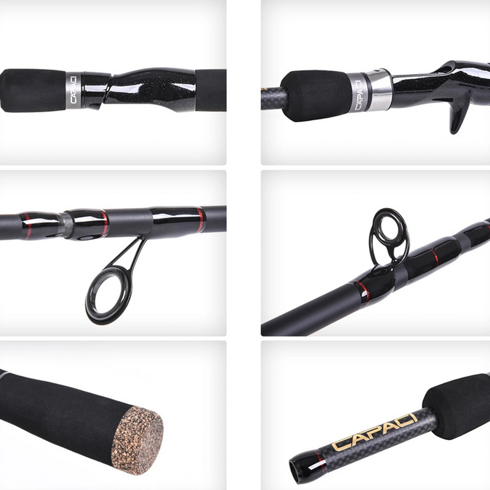 Fishing Rod Carbon 6 Section 2.4M Spear Bass Sea Fishing Rod for Freshwater Saltwater Sea Bass Trout Carp Short Lure Rod (CASTING)