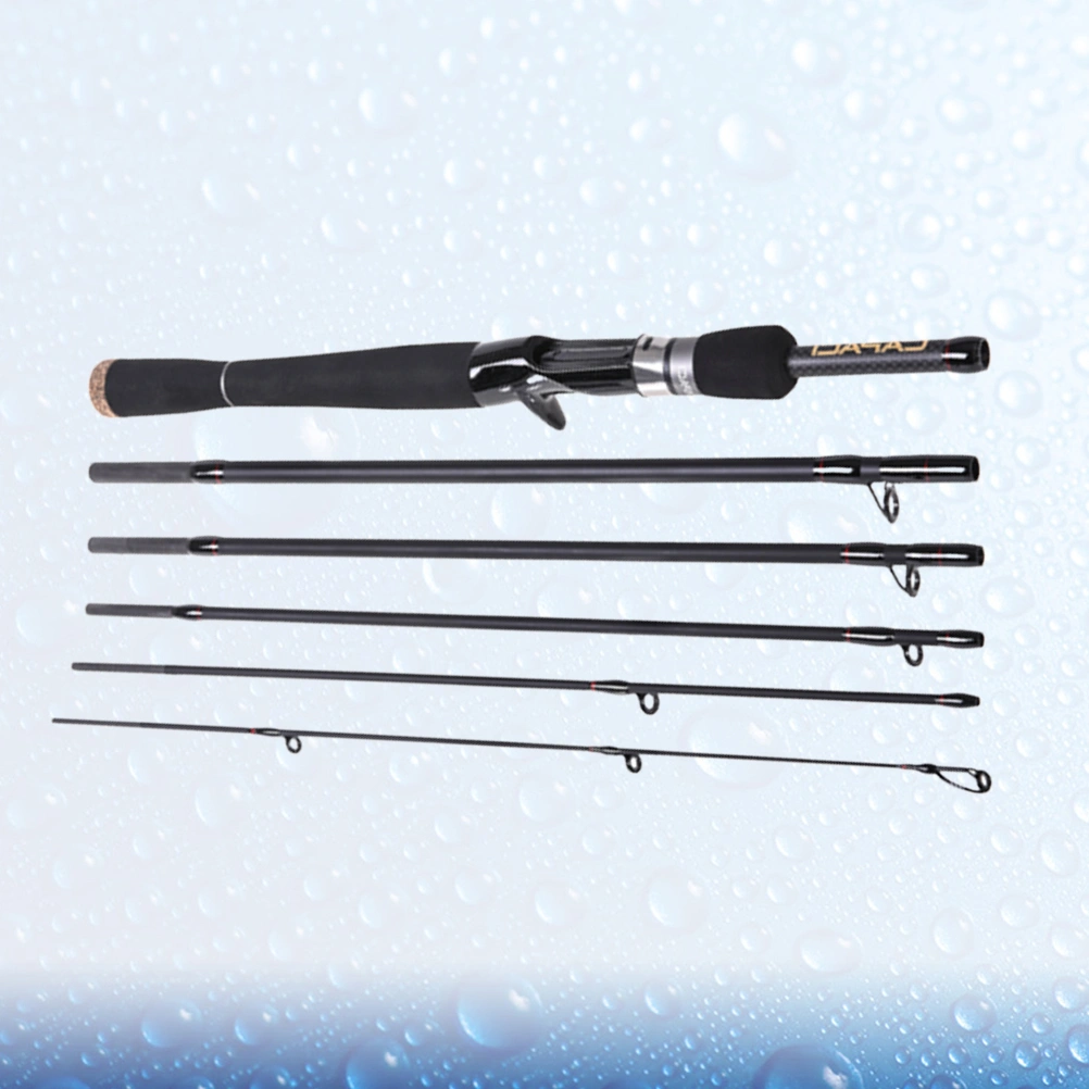 Fishing Rod Carbon 6 Section 2.4M Spear Bass Sea Fishing Rod for Freshwater Saltwater Sea Bass Trout Carp Short Lure Rod (CASTING)