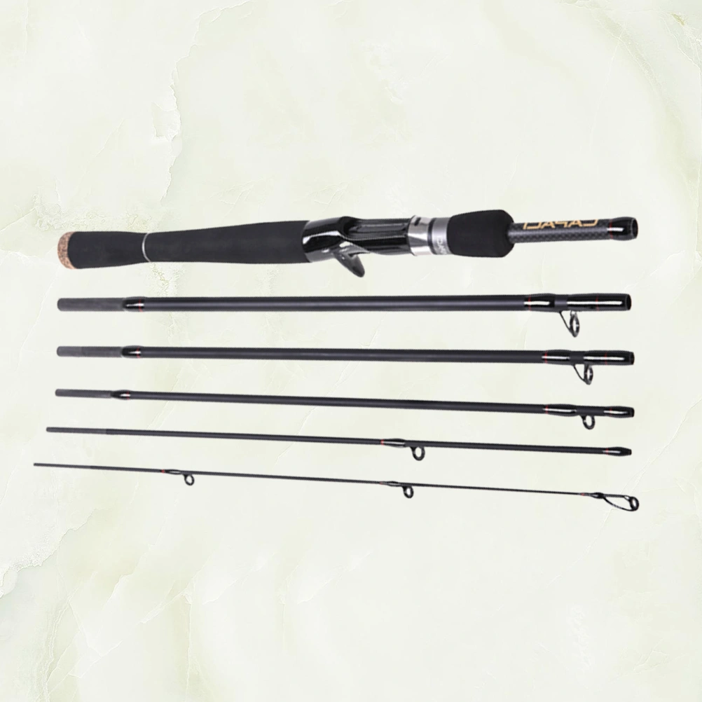 Fishing Rod Carbon 6 Section 2.4M Spear Bass Sea Fishing Rod for Freshwater Saltwater Sea Bass Trout Carp Short Lure Rod (CASTING)