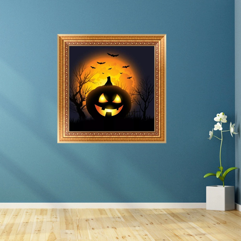 5D Unframed Diamond Embroidery Painting of Evil Pumpkin Cross Stitch Printing Crafts(X876)