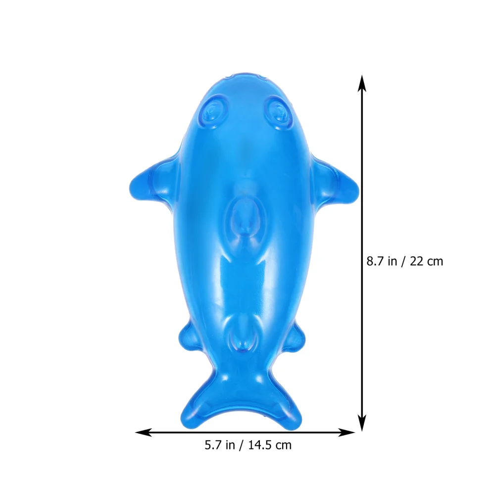 Creative Shark Shaped Dog Chewing Toy Water Floating Toy for Pet Dog (Blue)