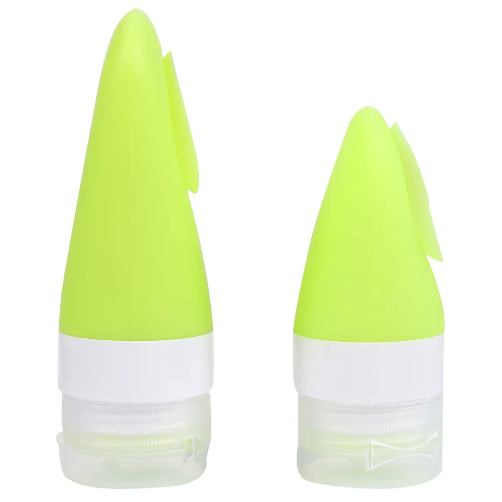 2pcs Multifunctional Shower Gel Bottles Toiletry Bottles Refillable Shampoo Container Liquid Bottle for Home Travel - Light Green (38ml + 60ml)